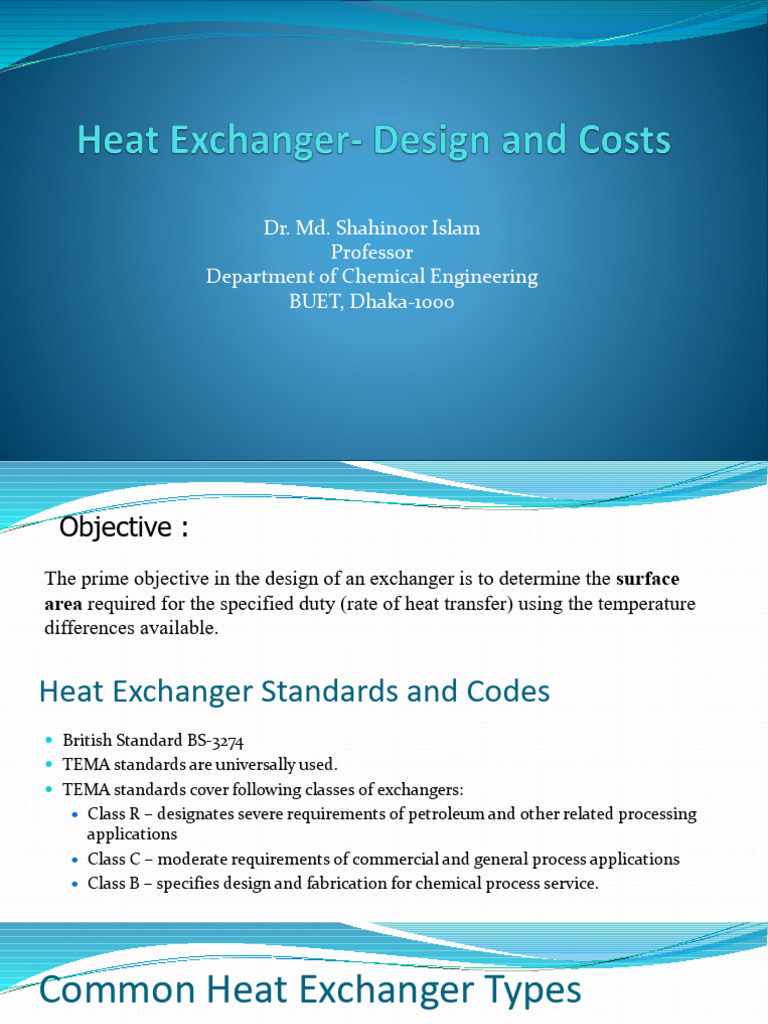 Heat Exchanger Design - CN1 2022 | PDF | Heat Exchanger | Heat Transfer