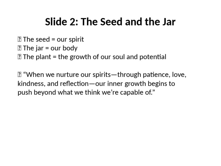 Nurturing Spirit for Inner Growth | PDF