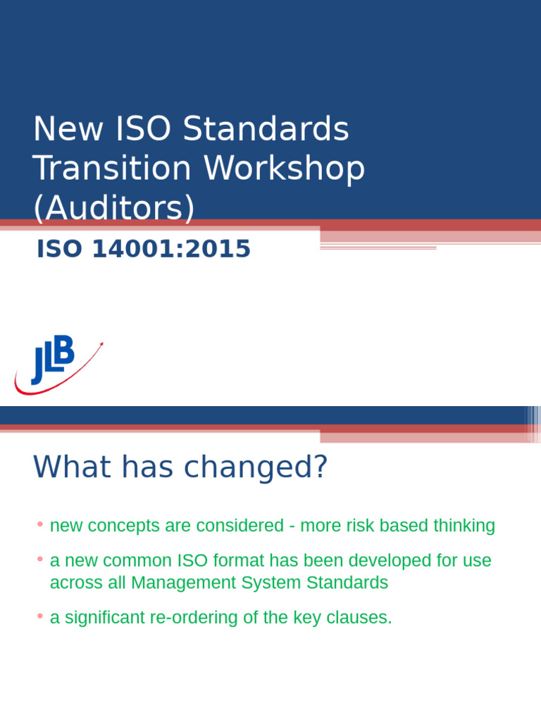 ISO 14001-2015 Transition Workshop (Auditors) | PDF | Environmental ...