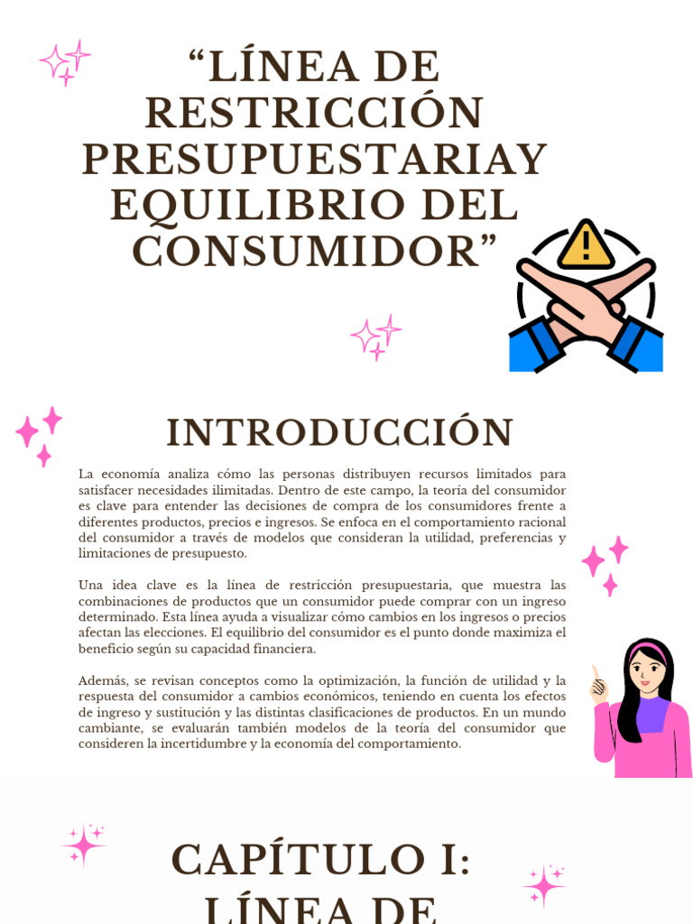 Línea de Restricción Presupuestaria y Equilibrio del Consumidor | PDF ...