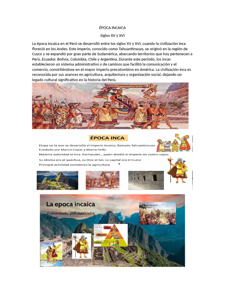 Época Incaica | PDF