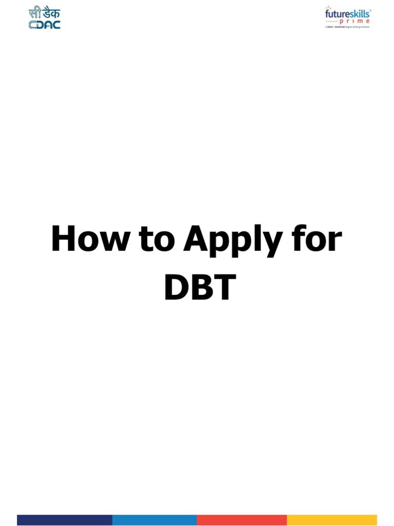 Apply for DBT: Step-by-Step Guide | PDF