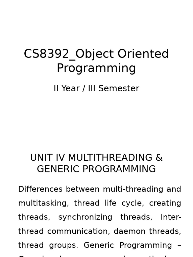 Multithreading vs Multitasking in Java | PDF | Class (Computer ...
