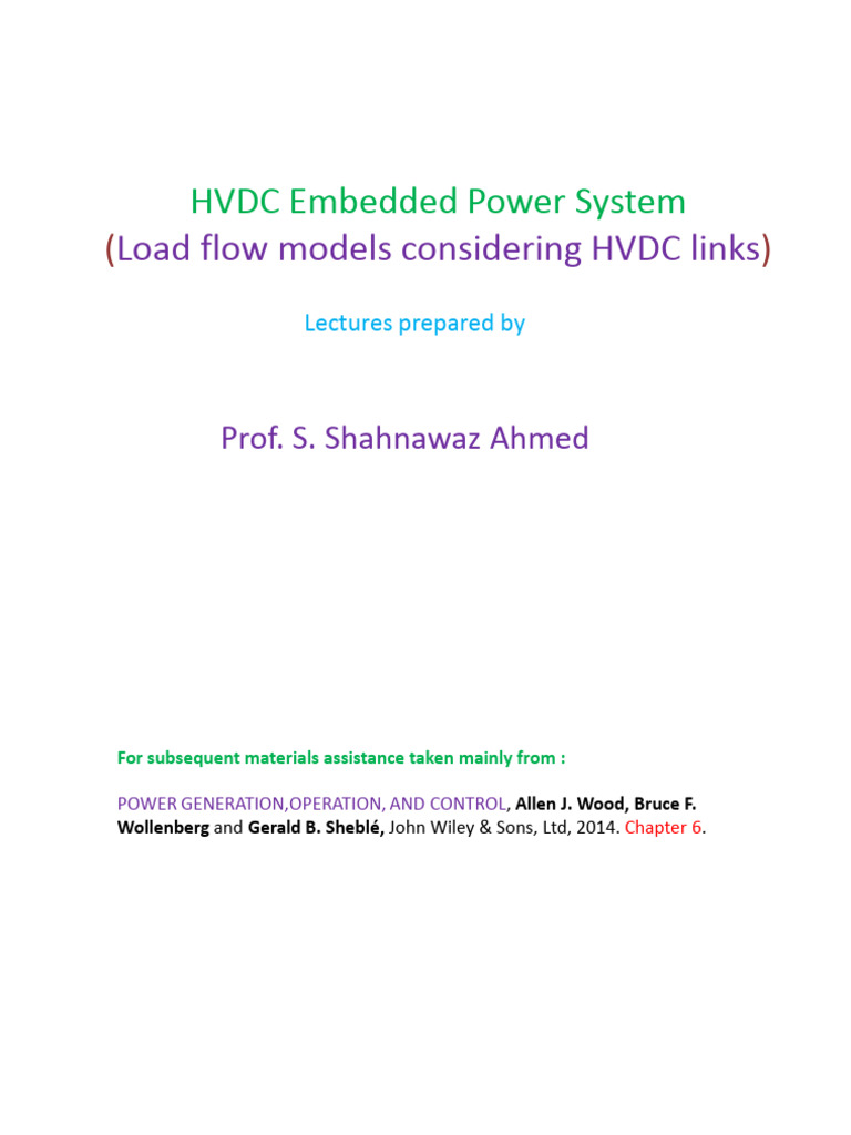 HVDC Power Flow Modeling Techniques | PDF | High Voltage Direct Current ...