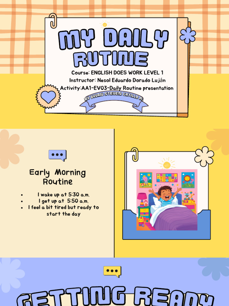 My Daily Routine Presentation | PDF