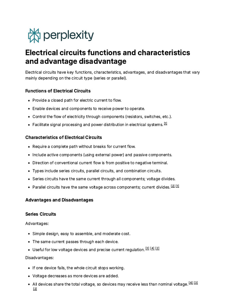 Overview of Electrical Circuits | PDF | Series And Parallel Circuits ...