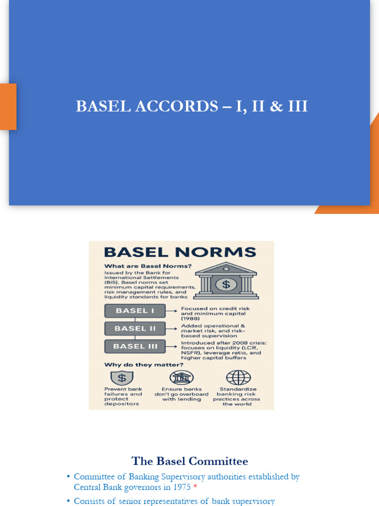 Overview of Basel Accords I, II & III | PDF | Financial Risk | Value At ...
