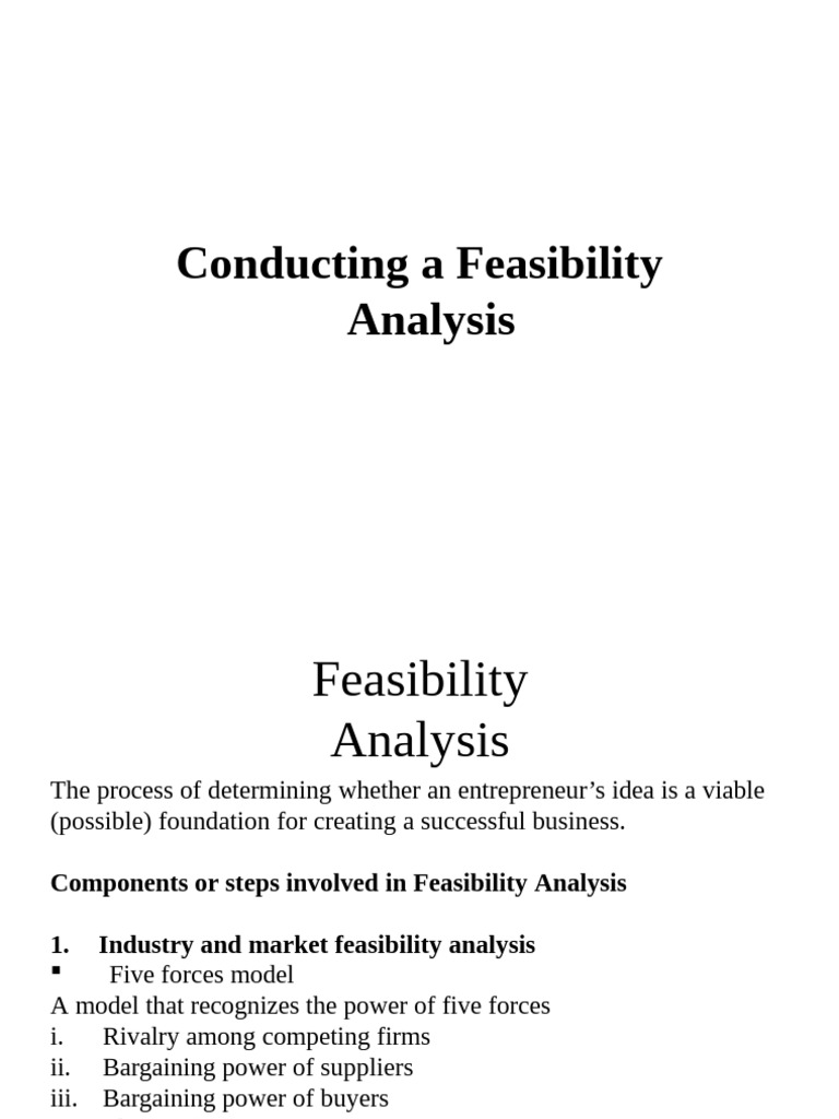 Feasibility Analysis for Business Success | PDF