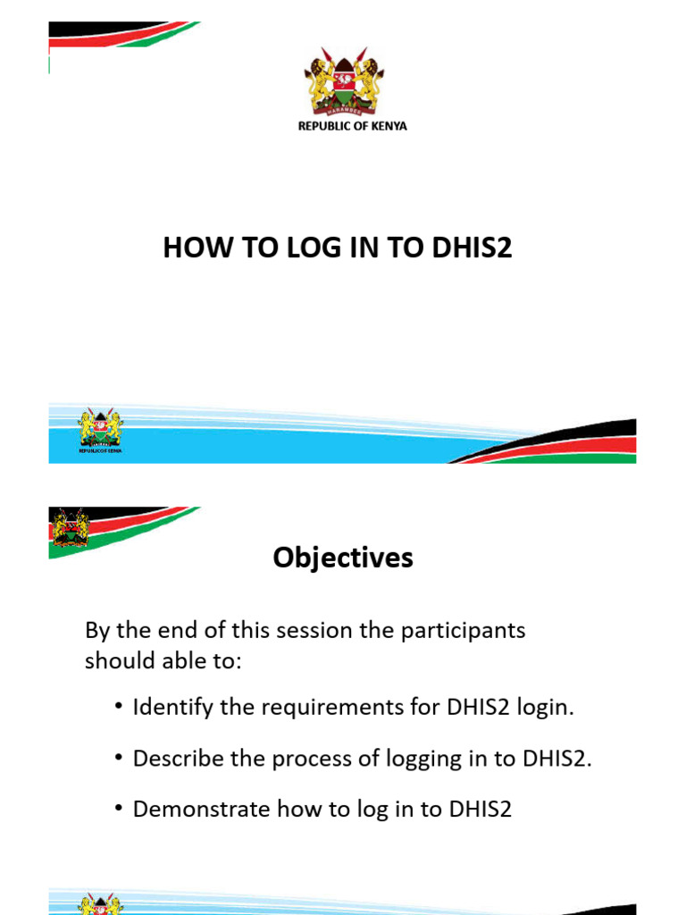 DHIS2 Login Guide for Kenya Users | PDF