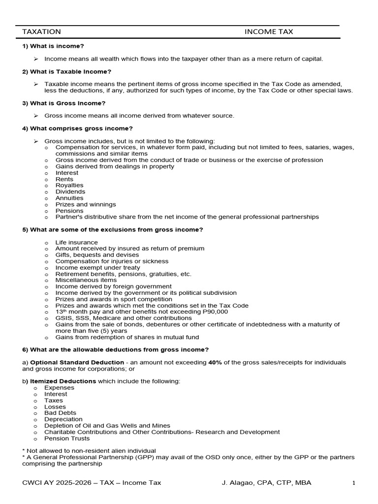 Income Tax Guide for AY 2025-2026 | PDF | Gross Income | Taxes