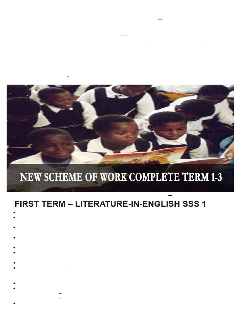 SS1 Literature Scheme 2026-2030 | PDF