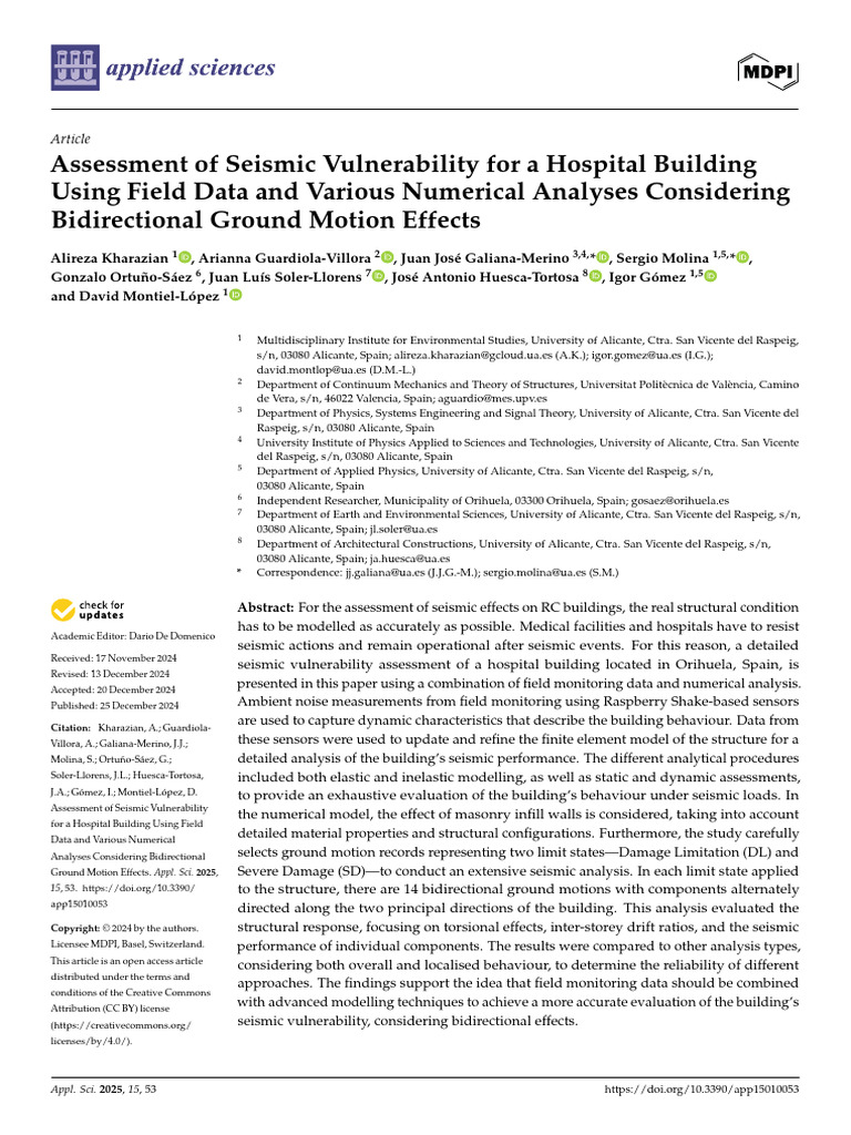 Seismic Vulnerability Assessment of Hospital | PDF | Mechanical ...
