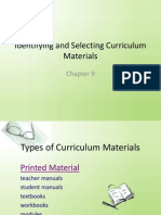Identifying and Selecting Curriculum Materials