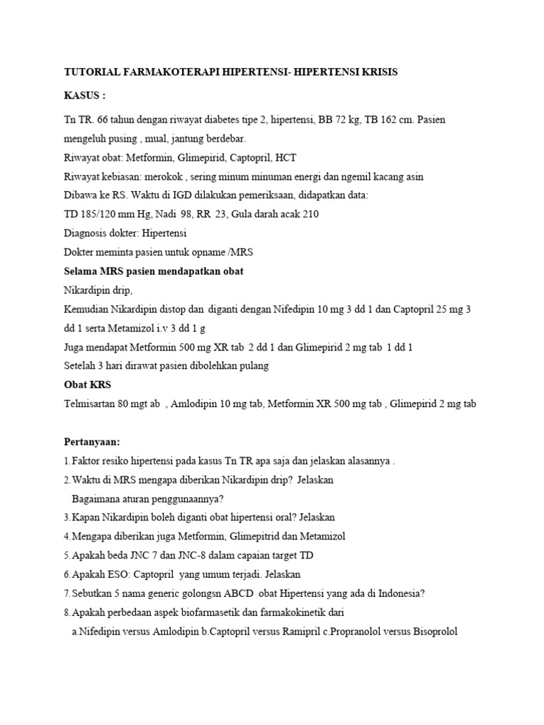 Tutorial on Hypertensive Crisis Management | PDF | Hypertension ...