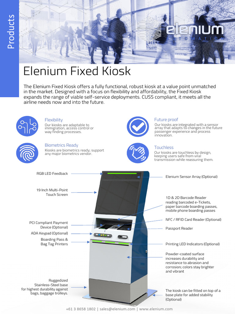 Elenium Fixed & Portable Kiosks Overview | PDF | Radio Frequency ...
