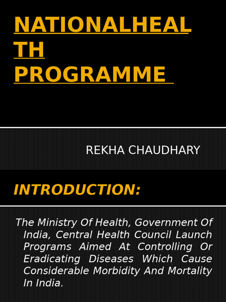 India National Health Programs Overview | PDF | Preventive Healthcare ...