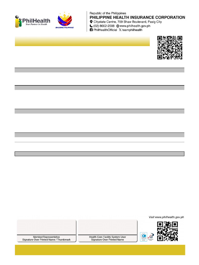 PhilHealth Benefit Eligibility Form | PDF