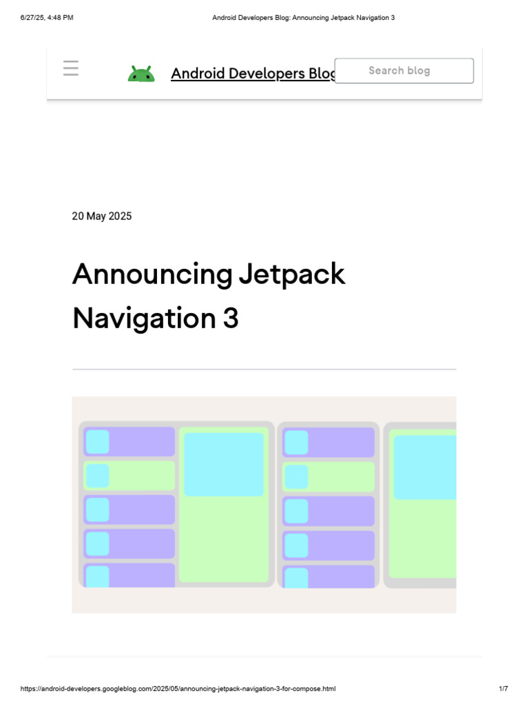 Android Developers Blog - Announcing Jetpack Navigation 3 | PDF ...