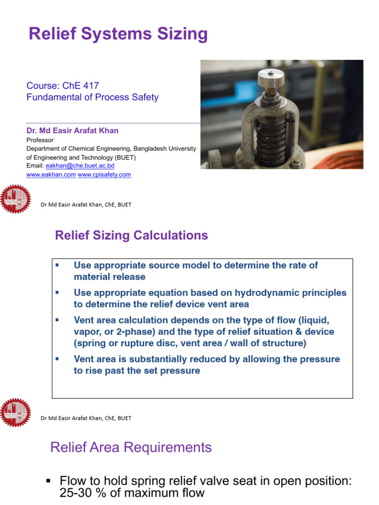 Relief Systems Sizing Guide | PDF | Liquids | Pressure