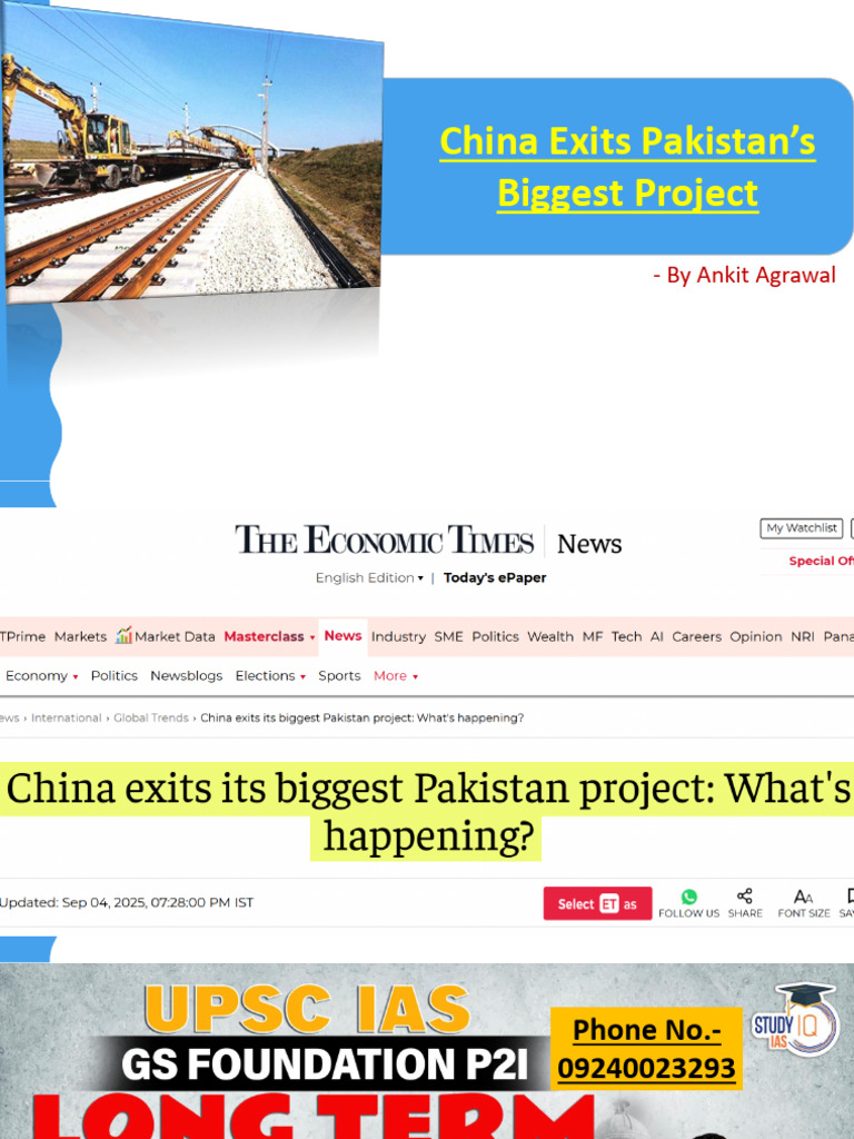 China Exits Pakistan's Biggest Project | PDF