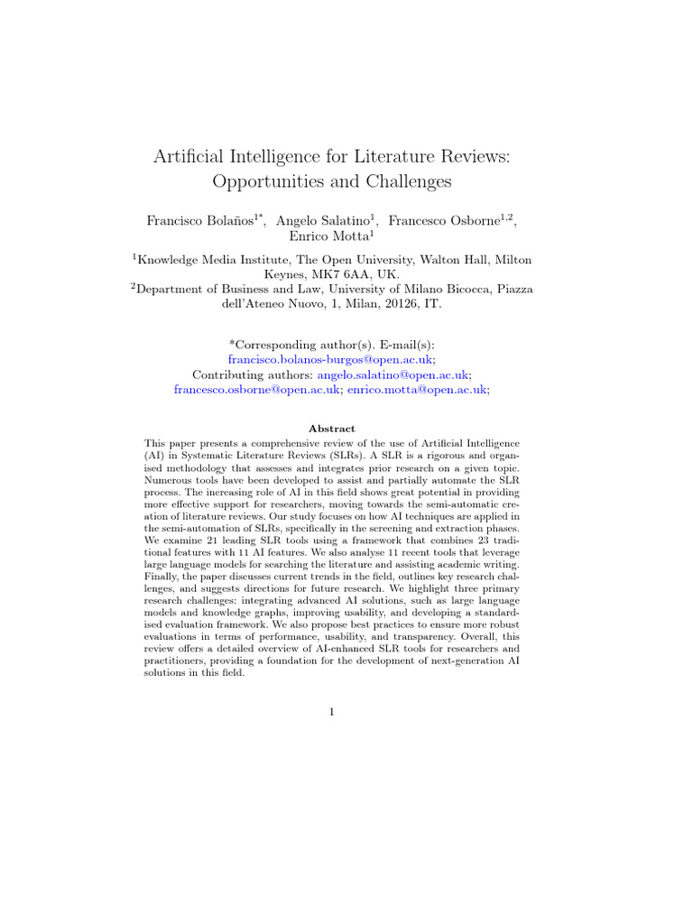 AI in Systematic Literature Reviews | PDF | Artificial Intelligence ...