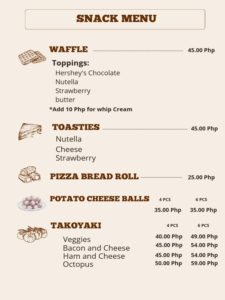 Snack Menu | PDF
