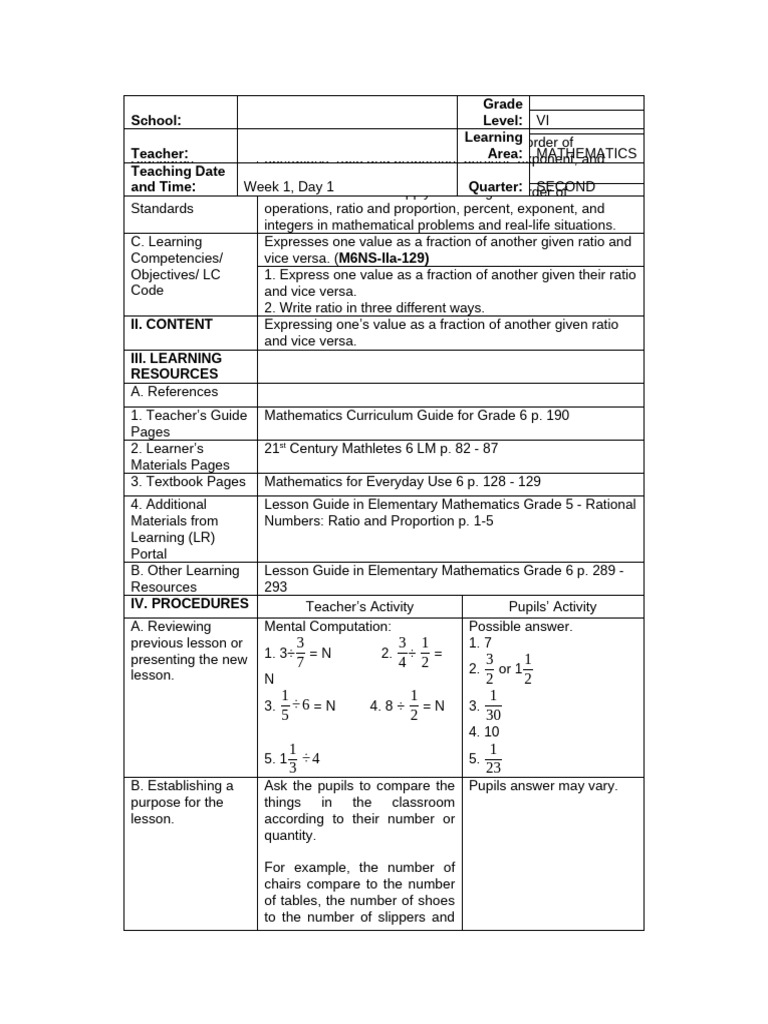 Understanding Ratios and Proportions | PDF | Ratio | Teachers