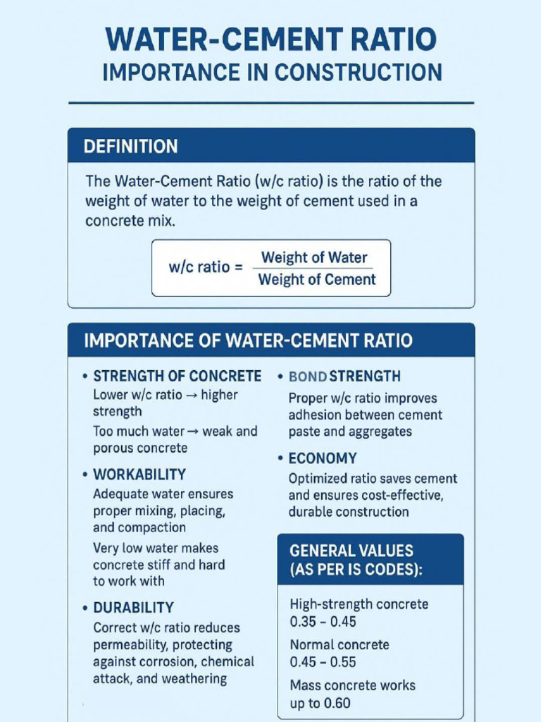 Watre Cement Ratio | PDF