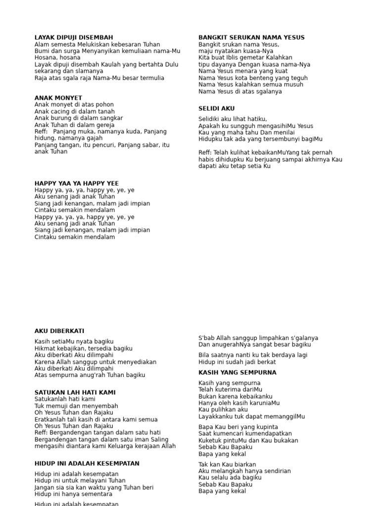 Lirik Lagu Iman dan Kebangkitan | PDF
