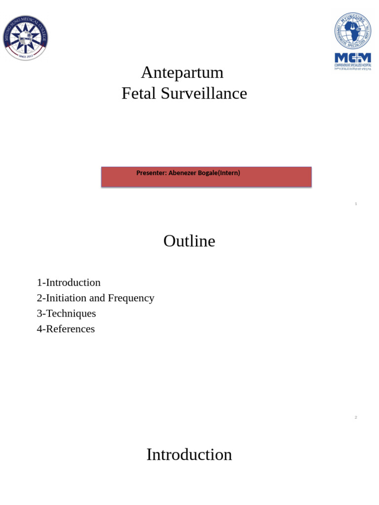 Antepartum Fetal Surveillance Overview | PDF | Fetus | Prenatal Development