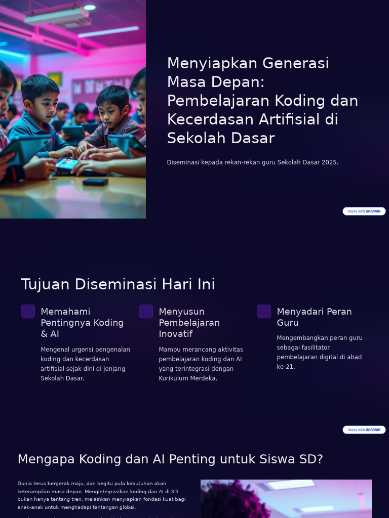 Pembelajaran Koding dan AI di SD | PDF