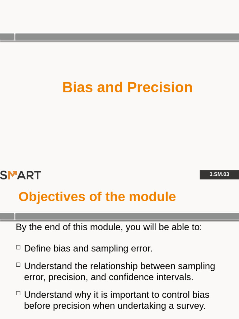 3.SM.03 Bias and Precision | PDF | Accuracy And Precision | Sampling ...