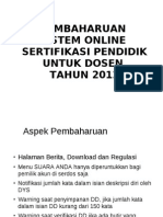 Materi Sosialisasi Serdos 2012 Pembaharuan Sistem Online