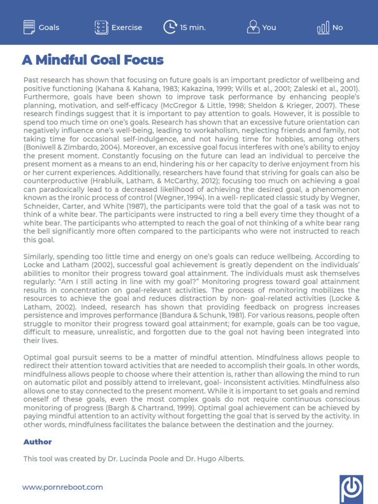 Mindful Goal Focus Strategies | PDF | Goal | Mindfulness