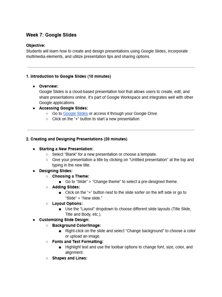 Google Slides Presentation Guide | PDF | Page Layout | Icon (Computing)