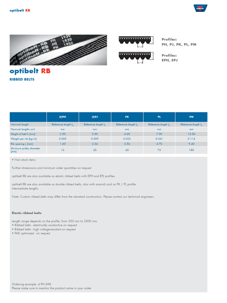 optibelt-RB-Product Mark PL 2070 | PDF | Belt (Mechanical) | Physical ...