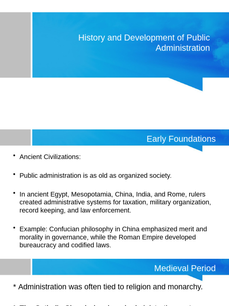 Evolution of Public Administration History | PDF
