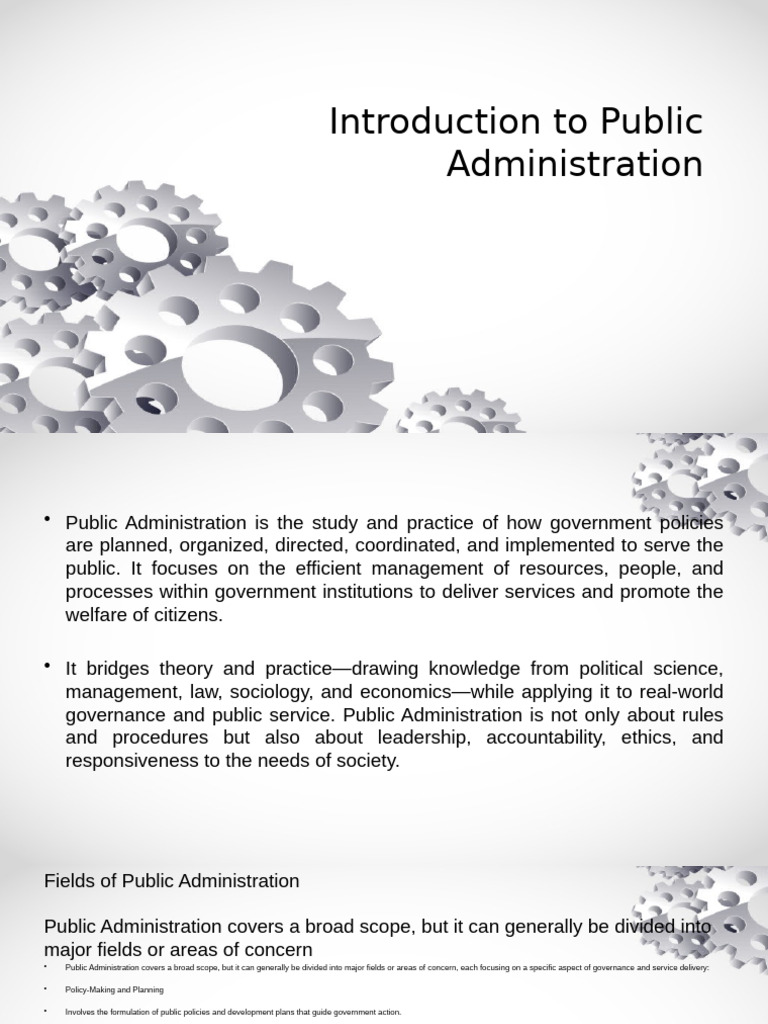 Introduction To Public Administration For Bppaa | PDF | Public ...