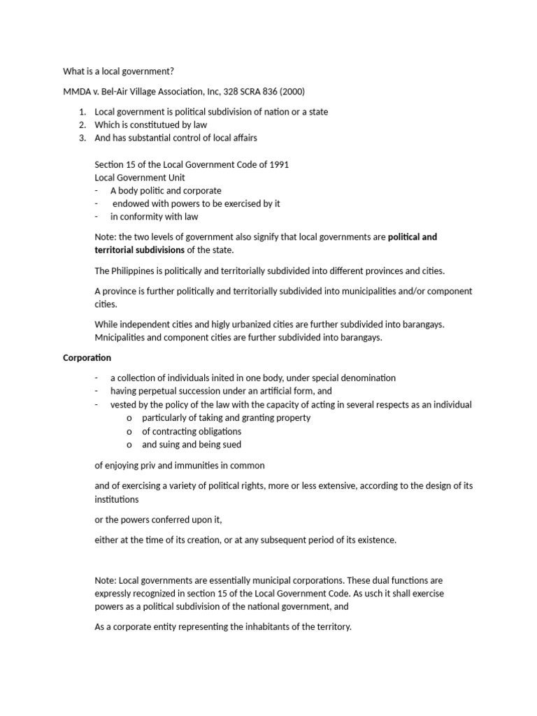 Understanding Local Government Structure | PDF