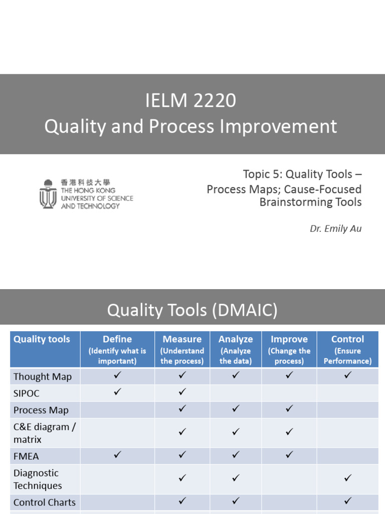 Quality Tools: Process Mapping & Analysis | PDF