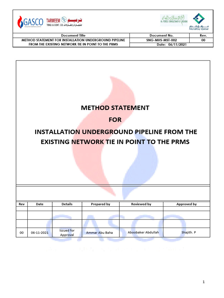 Underground Pipeline Installation Method | PDF | Pipe (Fluid Conveyance ...