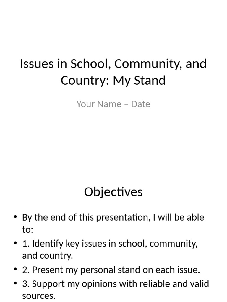 Issues With Stand Presentation | PDF