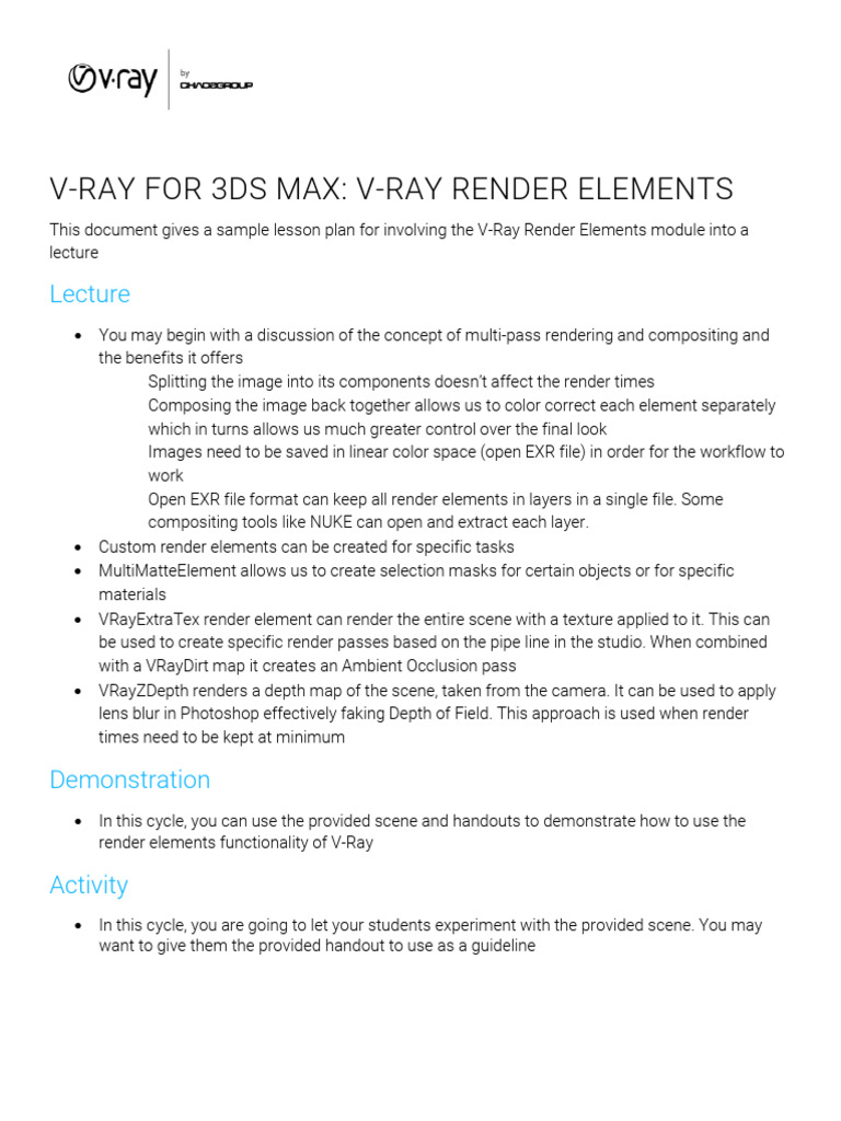10.1 RenderElements LessonPlan | PDF