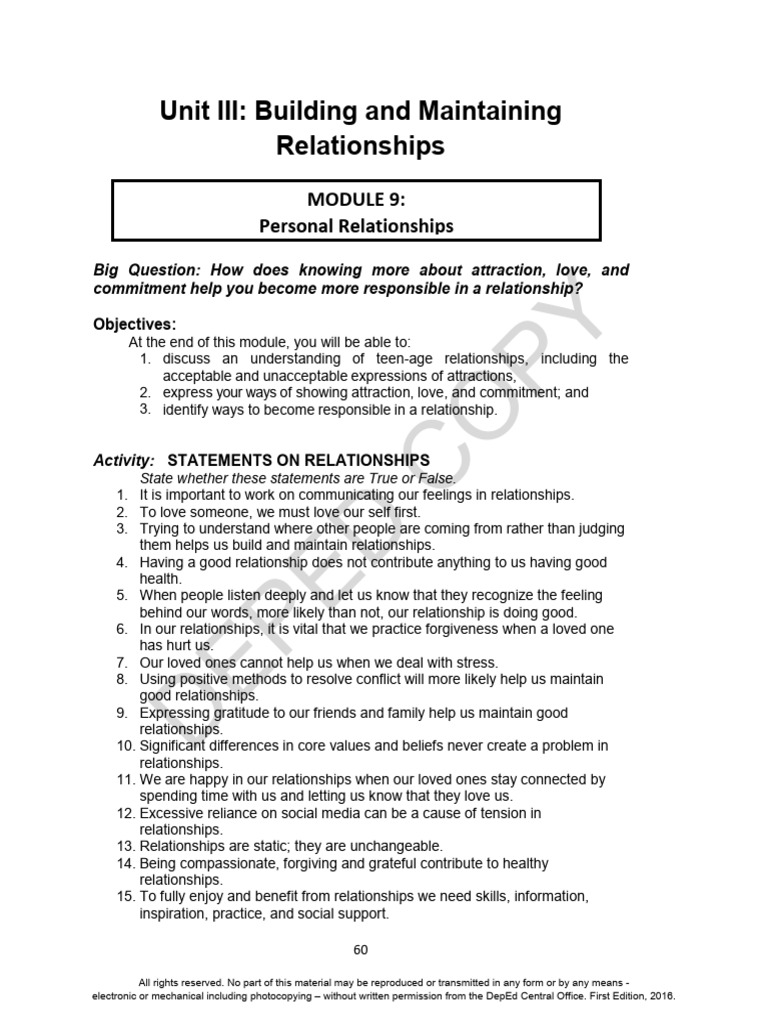 Understanding Teen Relationships and Responsibility | PDF | Loneliness ...