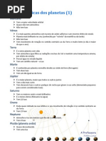 Características dos planetas (1)