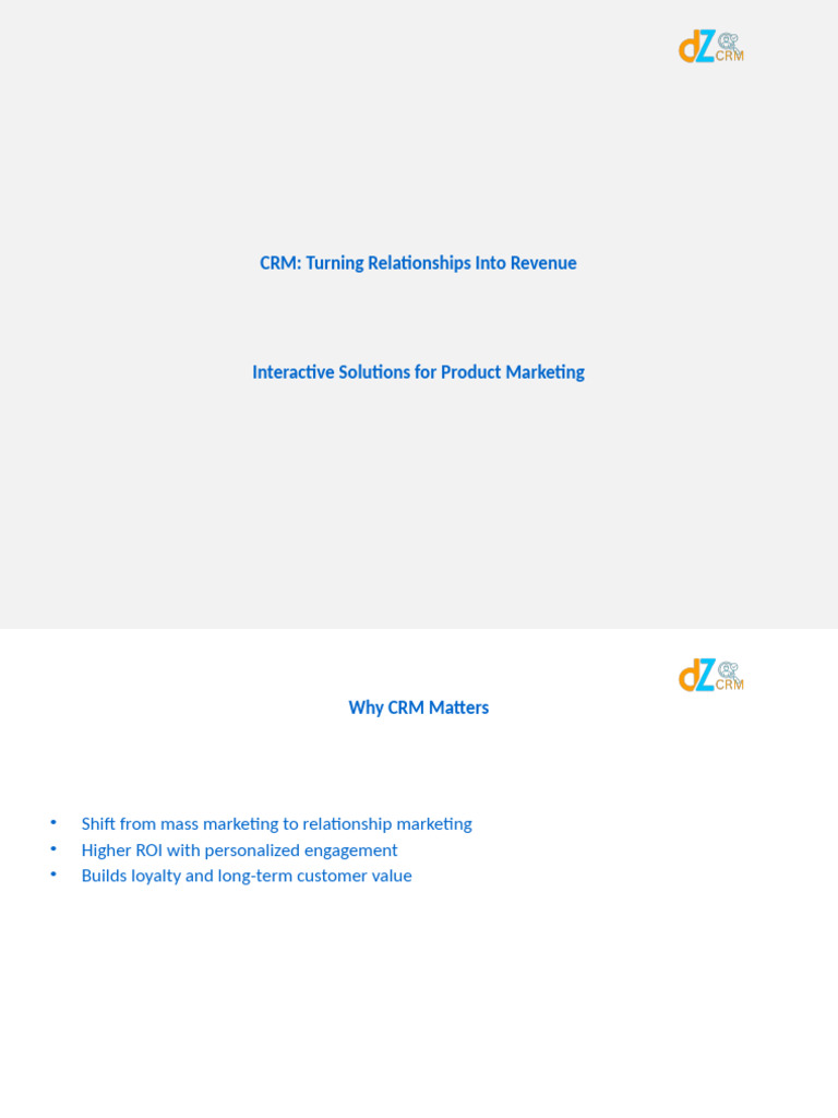 CRM Components and Process Overview | PDF | Customer Relationship ...