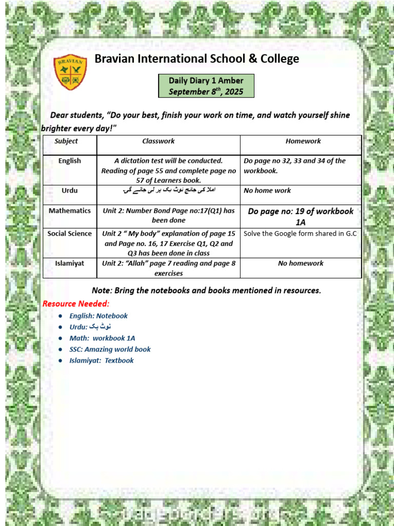 Daily Diary Final 08-08-25 | PDF | Mathematics