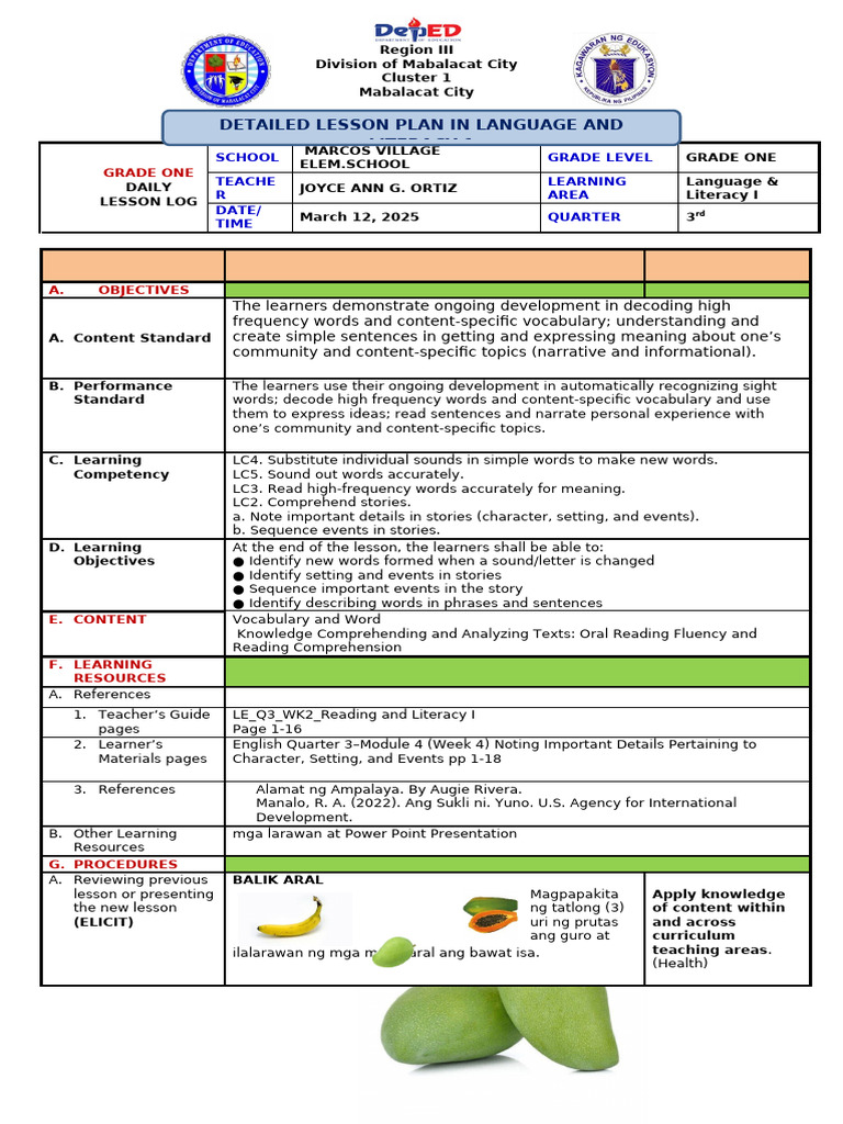 Cot Reading And Literacy Pdf