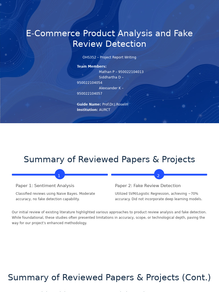 E Commerce Product Analysis and Fake Review Detection | PDF ...