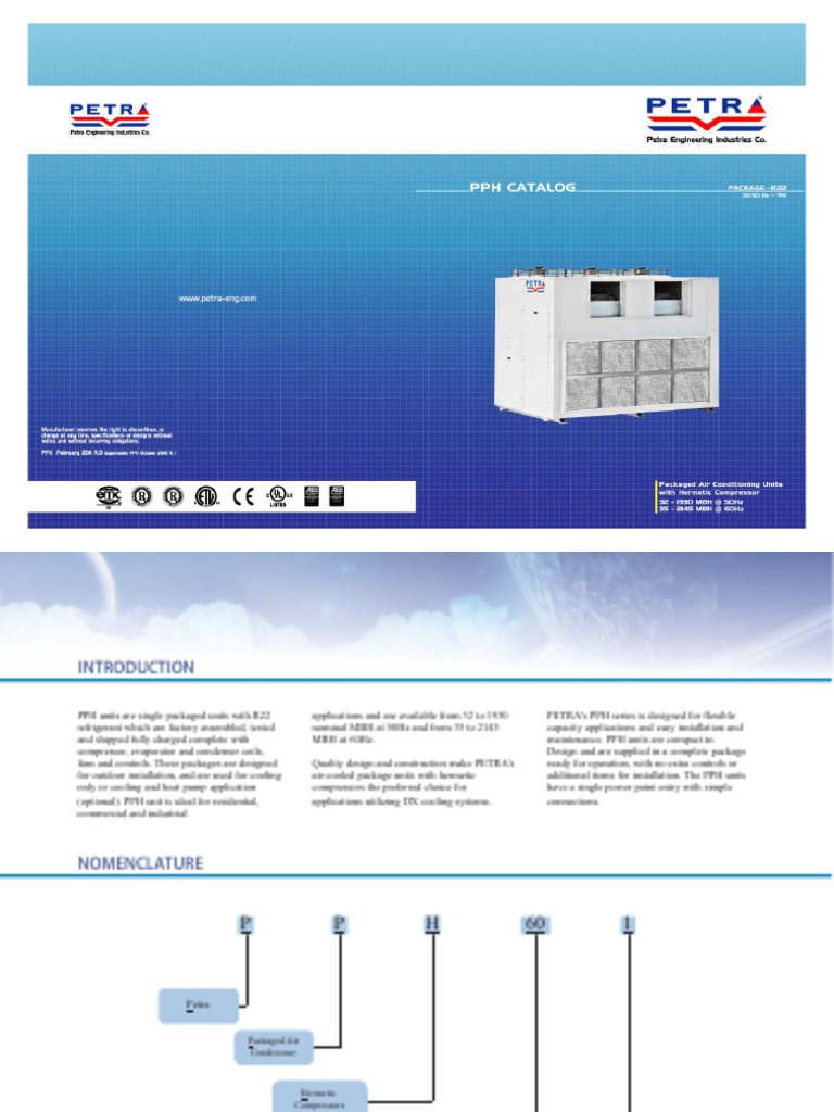 PPH Series Air-Cooled Package Units | PDF | Air Conditioning | Electric ...